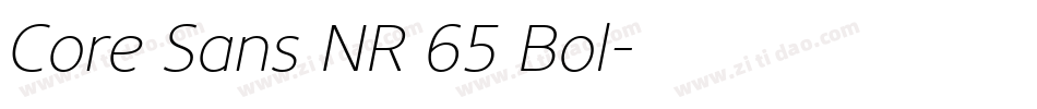 Core Sans NR 65 Bol字体转换